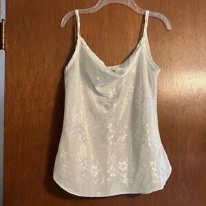 Stefano Sportswear Cowl neck camisole size large, white